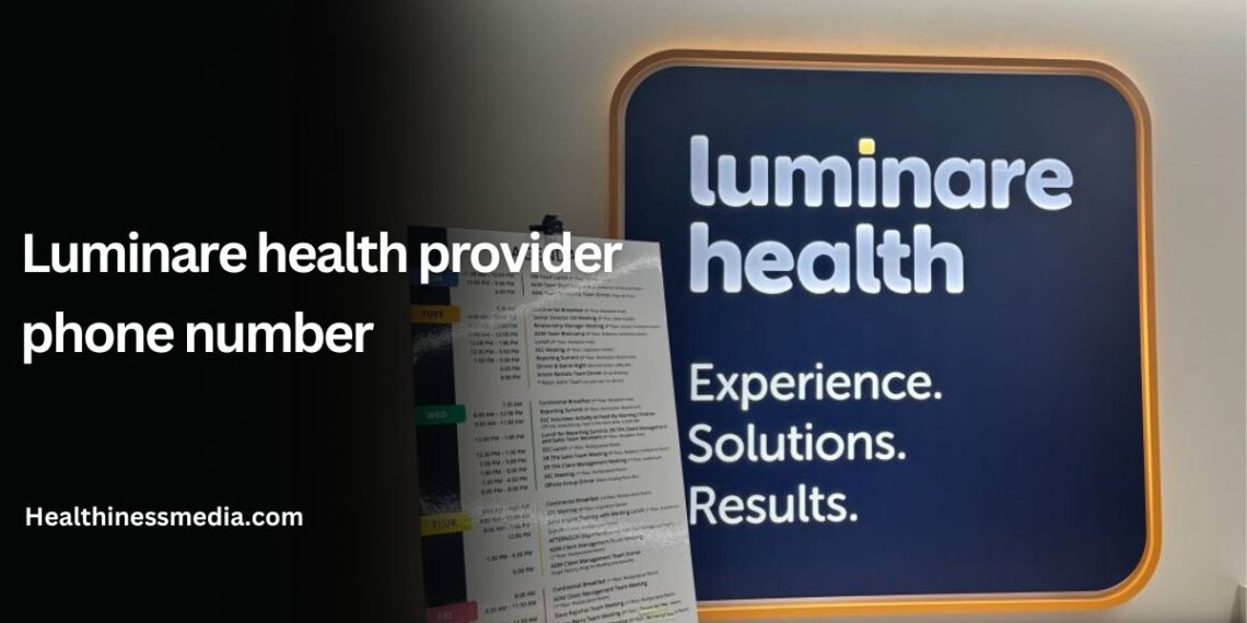 luminare health provider phone number